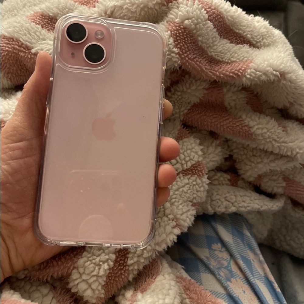 Brand New in Box. Apple iPhone in Soft Pink with Transparent Case